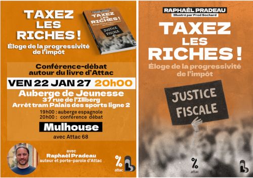 Conférence-débat : "TAXER LES RICHES !" de Raphaël Pradeau