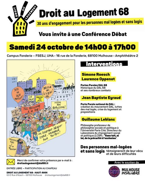 LES 30 ANS DU DAL  (DROIT AU LOGEMENT)  -  conférence-débat 