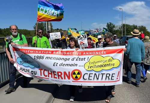 Manifestation d'opposition au projet de TECHNOCENTRE à FESSENHEIM