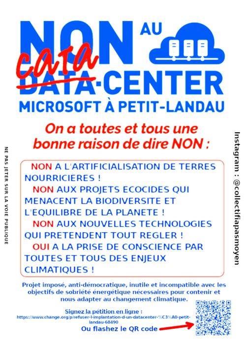 DATA-CENTER PETIT-LANDAU - Rassemblement de protestation