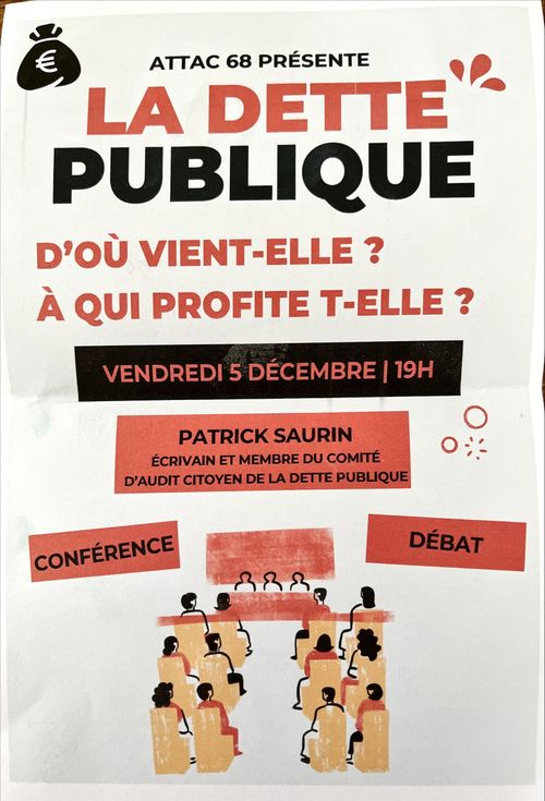 La dette publique, d'où vient-elle, à qui profite-t-elle ? - Conférence-débat